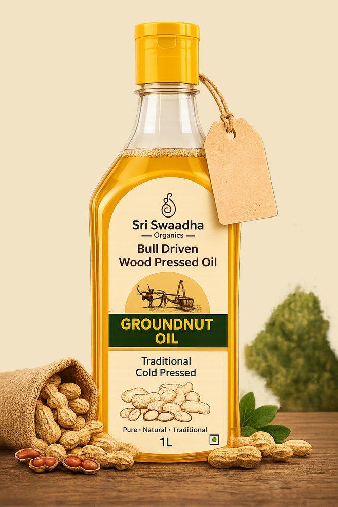 Sri Swaadha Bull-Driven Wood Pressed Groundnut Oil